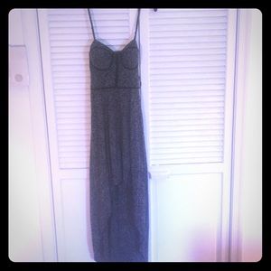 Grey High low Material Girl bustier Dress